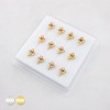 FLOWER MULTI CZ MARQUISE LEAF POLISH 316L SURGICAL STEEL L-SHAPE NOSE BOX